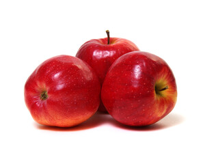 Red apple on white