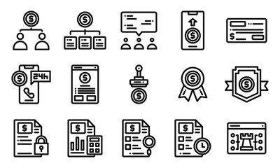 simple icon set of business perfect for website, mobile app, financial technolgy, user interface, etc. editable stroke