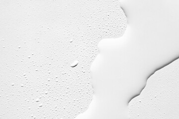 Water drops on white background, macro