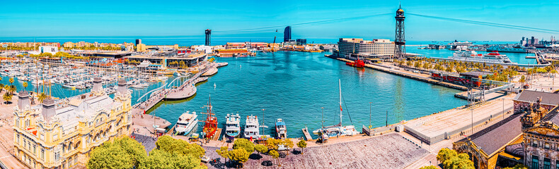 Panorama from the monument to Christopher Columbus on the Barcel
