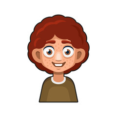 Cute Redhead Man Avatar Character. Cartoon Style Userpic Icon. Vector