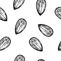 Almond pattern. Vector seamless background ready for printing on textile and other seamless design.