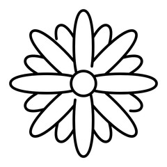 Flower icon design line style