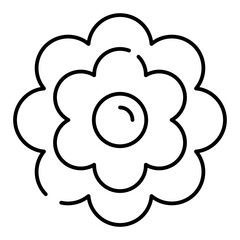 Flower icon design line style