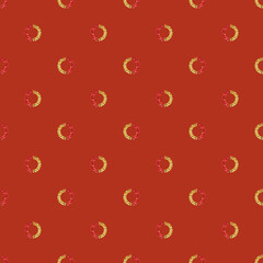 seamless chinese new year pattern background with red and gold glitter circle