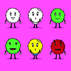 cartoon characters in flat style,
Cartoon character background for your website design logo, application, UI. Vector icon illustration, EPS10.