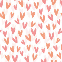 seamless cute valentine day pattern background from heart shape
