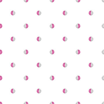 seamless simple geometric pattern background with two tone glitter dot shape