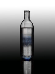 Glass bottle with water