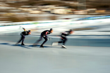 Panning di pattinatori olimpionici