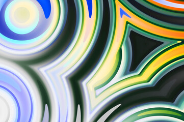 Fototapeta na wymiar Abstract background with fluid colorful gradient. 2D illustration of modern urban graphic. Graffiti design inspired wallpaper.