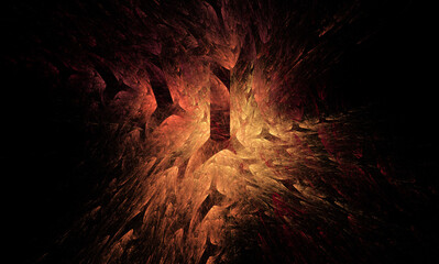 Fractals, an abstract volcanic outburst of lava