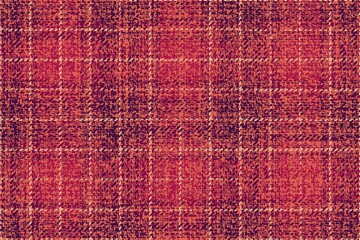 ragged old fabric texture warm yellow threads on dark red vine colors background of traditional checkered gingham seamless ornament, for plaid, tablecloths, shirts, clothes, dresses, tartan - 410385647