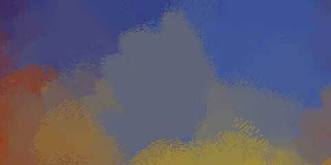 Obraz premium Abstract background of colorful brush strokes. Brushed vibrant wallpaper. Painted artistic creation. Unique and creative illustration. Brush stroked painting. Wall art.