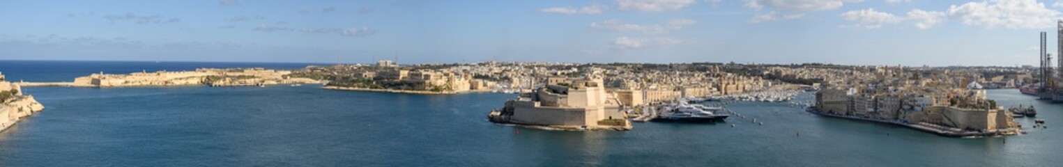 Panorama of the Three Cities ,Malta. - 410386096