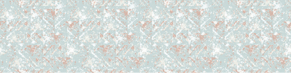 Textured grunge style stone surface effect vector border. Blue pink white banner background with etched simulated concrete. Blended layers style for distressed, aged look. For ribbon, edging, trim