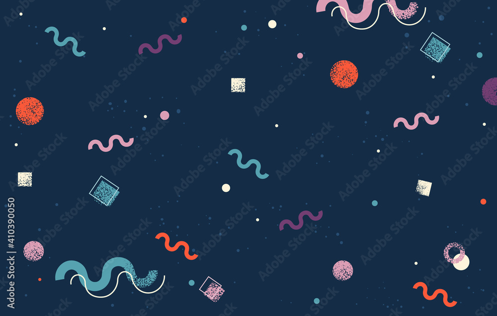 Poster creative abstract design decorated flat vector background with figures of geometric shapes texture. 