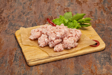 Homemade pork minced meat for cooking