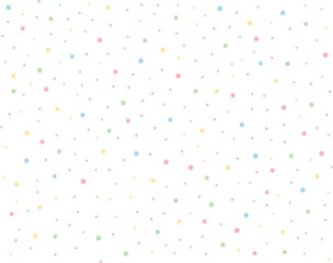 Spring and summer background. Simple light bright seamless pattern with small color dots.