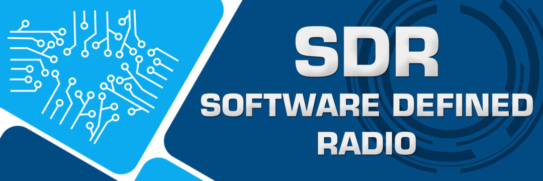 SDR - Software Defined Radio Circuit Blue Rounded Corners Horizontal 