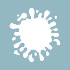 vector illustration of a splash of water. Splash and blot design, shape creative illustration. white milk splash and blot. milk drop.