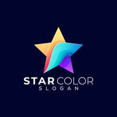 star color gradient logo design