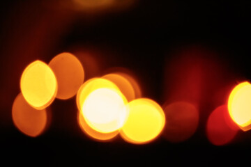 Bokehlichter in Orange