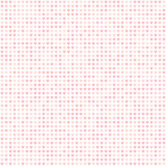 St. Valentine day background. Cute pattern of pink hearts on a white backdrop. Vector 10 EPS.