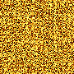 Gold pattern. Mosaic of golden and dark paillettes. Abstract technology background. Vector 10 EPS.