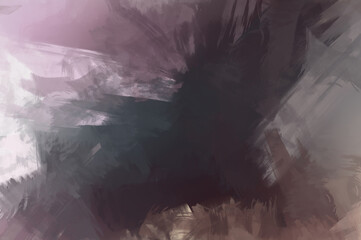Fototapeta premium Abstract background of colorful brush strokes. Brushed vibrant wallpaper. Painted artistic creation. Unique and creative illustration.