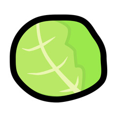 シンプルでかわいいキャベツのイラスト