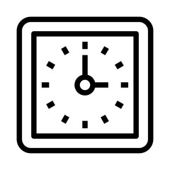 Wall clock icon design line style