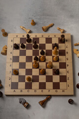 Pat in a chess game on a light background