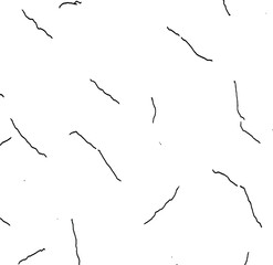 Abstract vector noise. Small particles of debris and dust. Distressed uneven background. Grunge texture overlay with rough and fine grains isolated on white background. Vector illustration. EPS10.