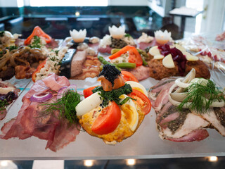 The Danish open sandwich (Smørrebrød) in Copenhagen. 