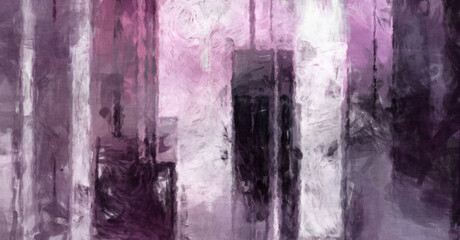 Rough brushstrokes on abstract background. Brush painting. Color strokes of paint. Unique wall art. Modern art on canvas. Colorful contemporary artwork.