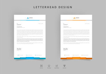 Realistic stationery letterhead vector design