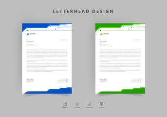 Obraz premium Marketing business letterhead template Vector