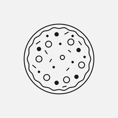 Pizza Gluten free food allergy product dietary label. Vector icon for apps and websites