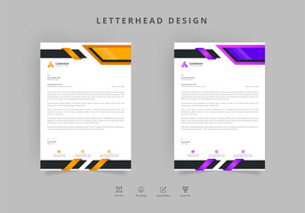 modern business letterhead design template Vector