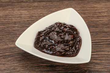 Black Pepper sauce in the bowl
