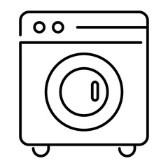 Washing machine icon design line style