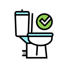 good bowel movement, restroom toilet color icon vector. good bowel movement, restroom toilet sign. isolated symbol illustration