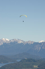 paragliding with a panoramic view of bariloche