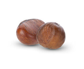 chestnuts isolated on white background.