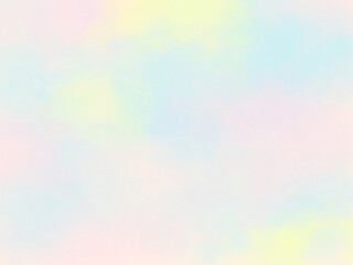 ふわふわの虹色壁紙素材、まだらな水彩画背景イメージ