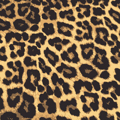 Leopard pattern, animal fur, Leopard spotted skin texture. Vector illustration.