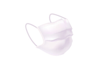 realistic hygienic pink mask vectors for covid19 on white background ep26