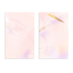 Vector Nude rose brush strokes with golden sparkles pattern, luxury outline decoration.