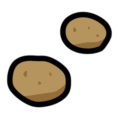 シンプルでかわいいじゃがいものイラスト